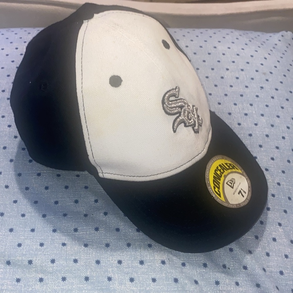 White and Black Baseball Cap